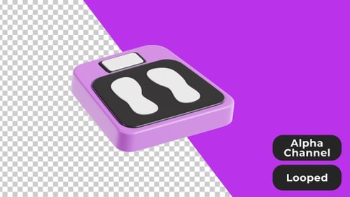 3D Animation Weight Scale | Alpha Channel
