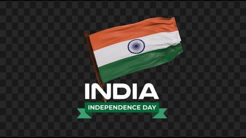 Waving Indian Flag Animation for Independence Day