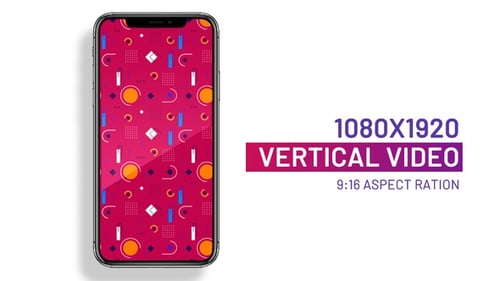 Memphis style looping geometric background pattern
