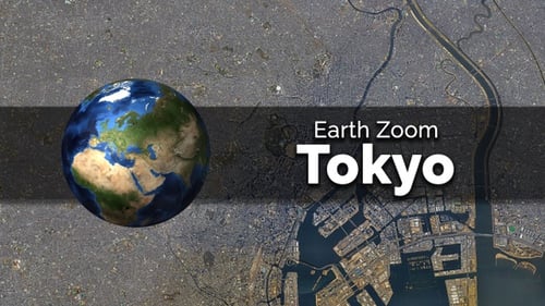 Dynamic Earth Zoom to Modern City Map Reveal