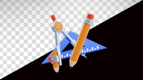 3D-Animation von Geometriewerkzeugen zum Zeichnen