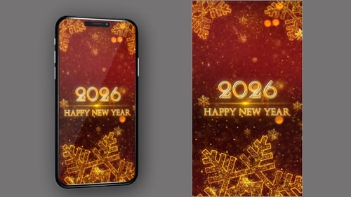 Frohes neues Jahr 2026 Countdown V73