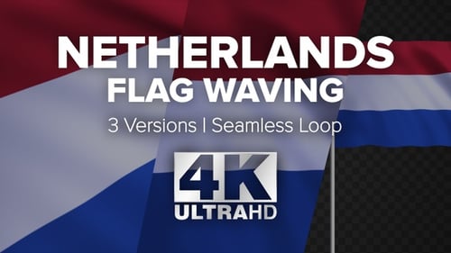 Waving Flag of the Netherlands Animation Pack
