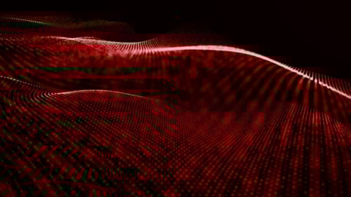 Particles Wave Flow Background Red