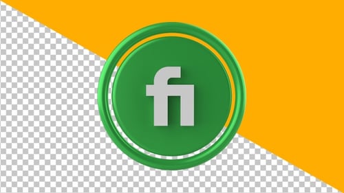 Rotating 3D Green Logo Animation Reveal