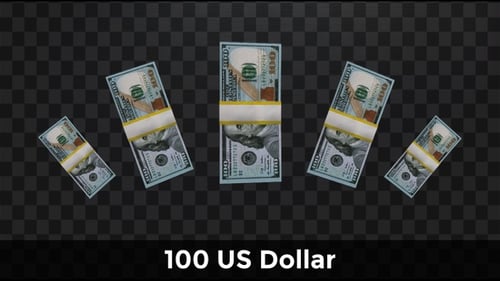 Rising New 100 US Dollar Bill - Wealth Loop