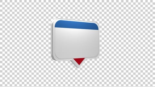 3D Speech Bubble Message Box Reveal Animation