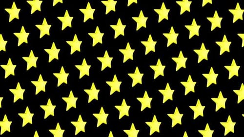 Animated Looping Yellow Star Pattern Background
