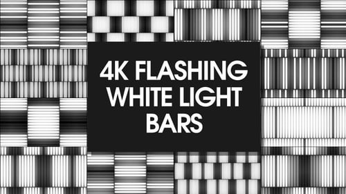 Abstract Geometric Flashing White Light Bars Background Animation
