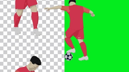 South Korea footballer animation Portrait