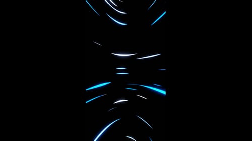 Vertical video blue and white neon speed lines loop animation