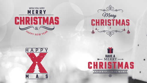 Animated Festive Christmas and New Year Titles with Decorative Elements