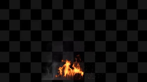 Fire with Smoke and Spark