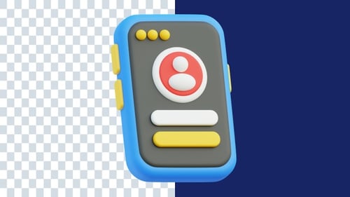 Animações 3D de login móvel | Alpha Channel