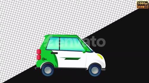 Elektroauto animiert | Alpha-Kanal