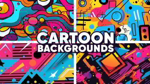 Cartoon-Hintergründe (10er-Pack)