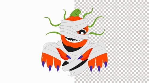 Mummy Monster Character Animation Alpha Channel