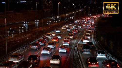 Heavy Traffic At Night