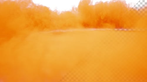 Explosion With Expanding Orange Smoke Shockwave V4