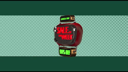 3D Animated Sale of the Week Badge with Discount Offer