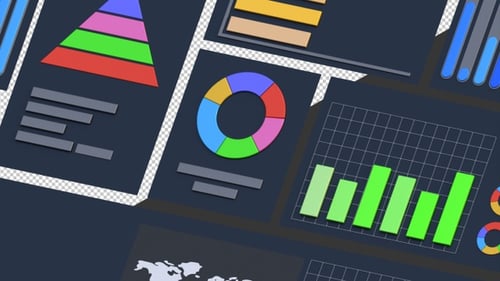 3D-Animation von Infografiken und Datenanalysen | Alpha Channel