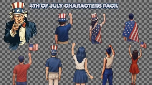 4th Of July Characters Pack