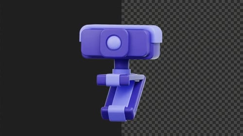 Rotating 3D Webcam Device Animation