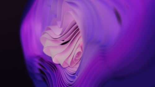 Abstract Waving Purple Ribbons Background Loop Animation