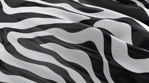 Waving Zebra Pattern Fabric Background