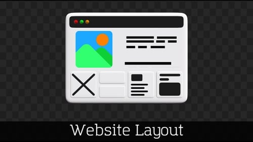 Modern 3D Web Browser Interface Element Animation