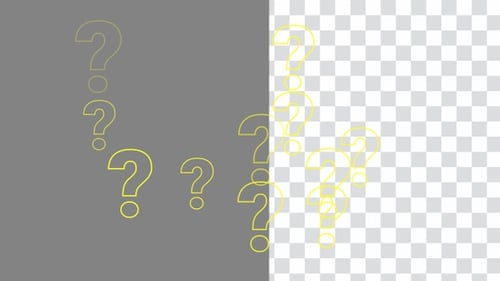 3D Animation of Question marks appear | Alpha Channel