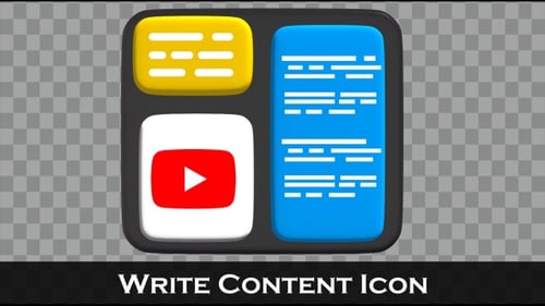 3D Animated App Icon Widget Grid Reveal