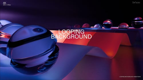 Company Background Loop 3D Shapes Glass