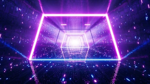 Flickering Trapezoid Corridor Vj Loop