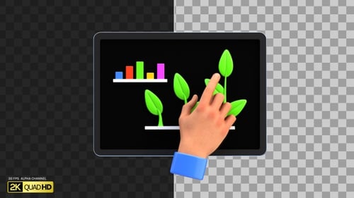 3D Interacting with Plant Growth Data on Tablet | Alpha Channel
