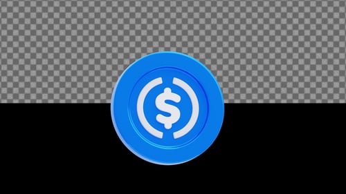 Animation de pièces USDC en 3D | Alpha Loop