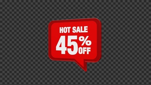 Hot Sale 45 Percent Off Discount Badge