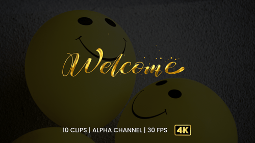 Elegant Script Welcome Message Text Animation