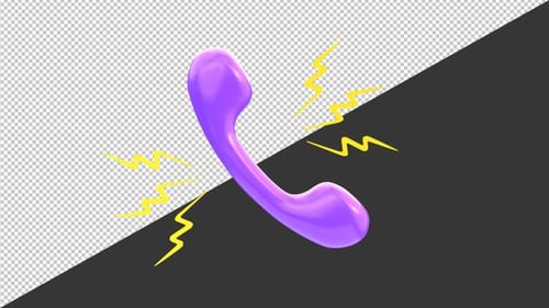 3D Phone Ring | Alpha Channel