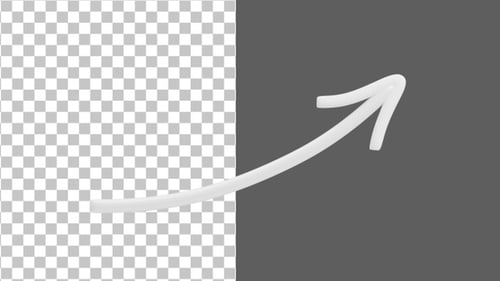 3D Scribble Up Arrow | Alpha Channel