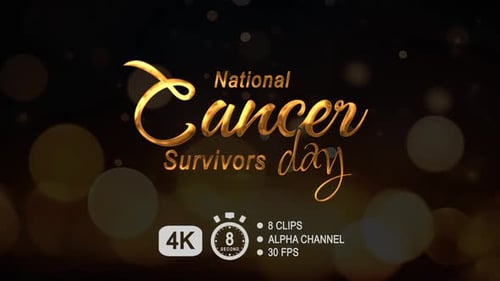 Elegant National Cancer Survivors Day Script Title Animation