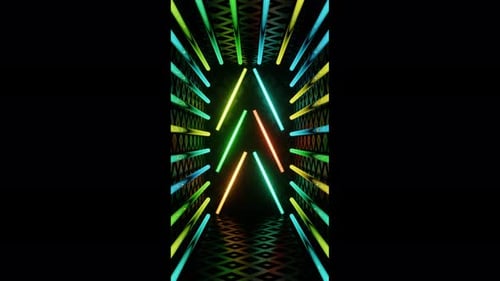 Bright neon overflows of festive boxing