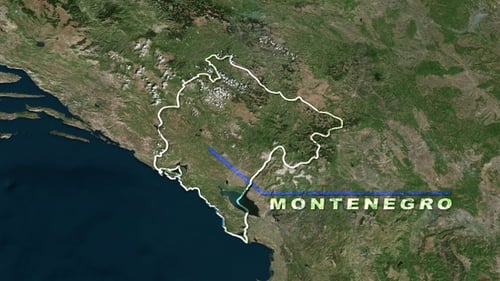 Carte du monde du Monténégro