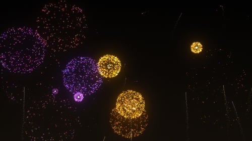Moving Fireworks Particles Loop 3 4K