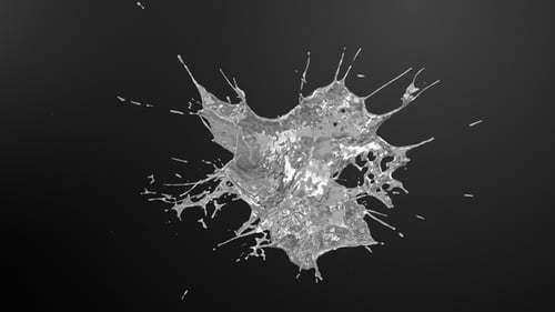 Drops Of Metal Colliding Splash V2