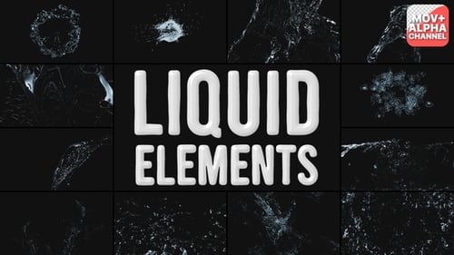 Animated Liquid Water Elements for Dynamic VFX and Logo Reveals