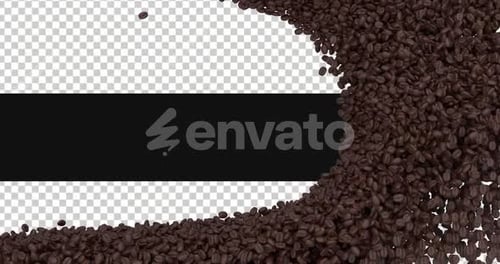 3d Coffee Beans Wave Animation