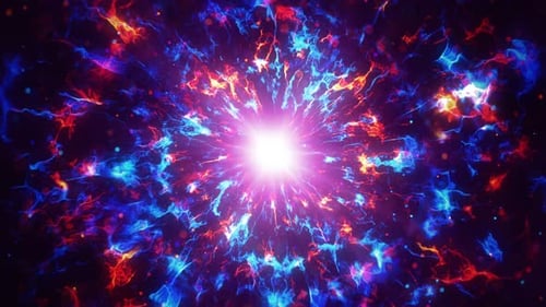 Blue and red fractal clouds