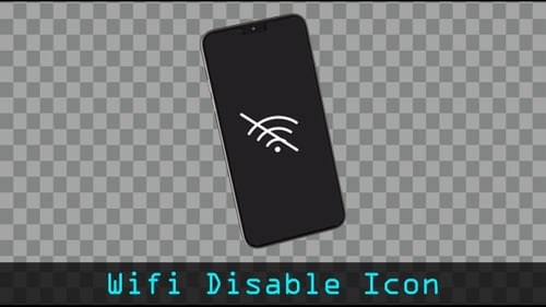 Animated No Wi-Fi Signal Icon on a Smartphone Screen