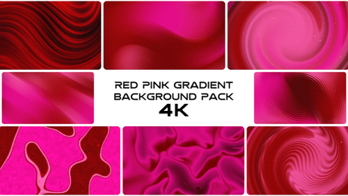 Animated Abstract Fluid Red and Pink Backgrounds Pack